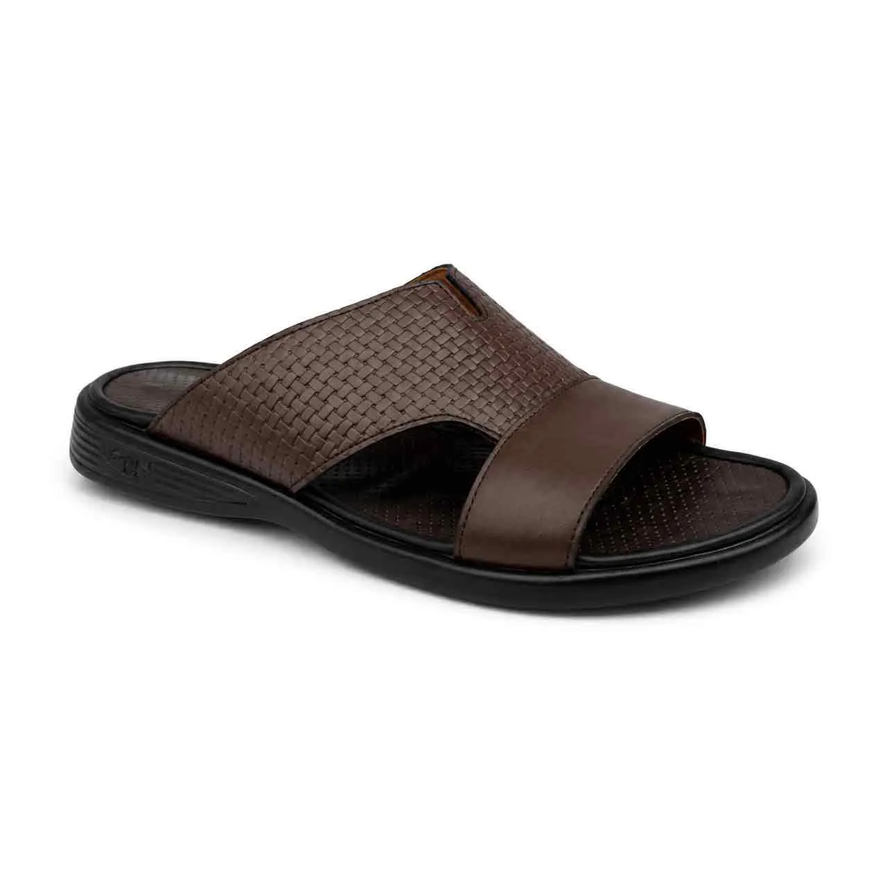 Sandale pour homme HR marron cuir